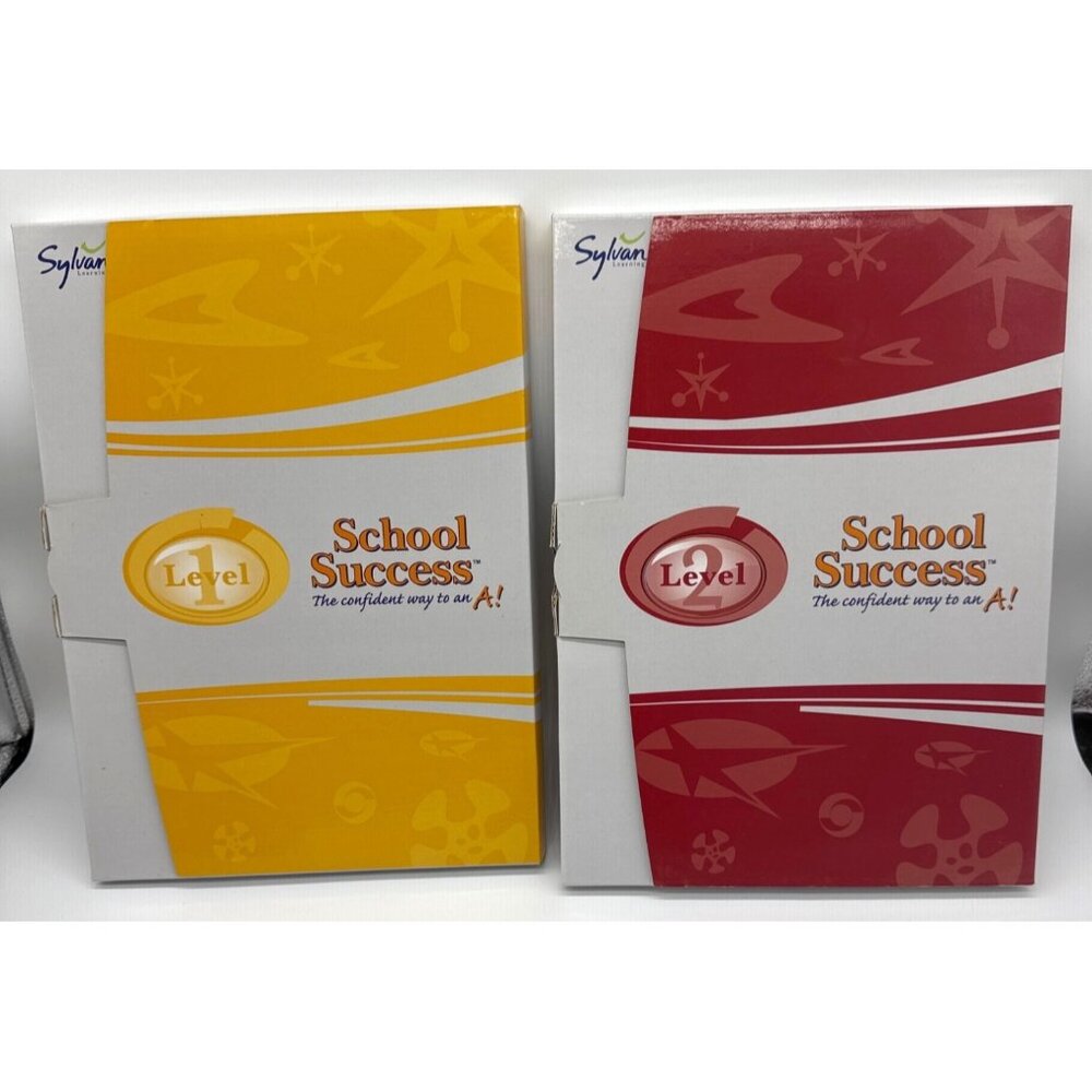 Sylvan School Success Level 1 & 2 Educational Learning Textbook CD & Workbook